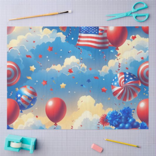 Boven de wolken tissuepapier (Craft)