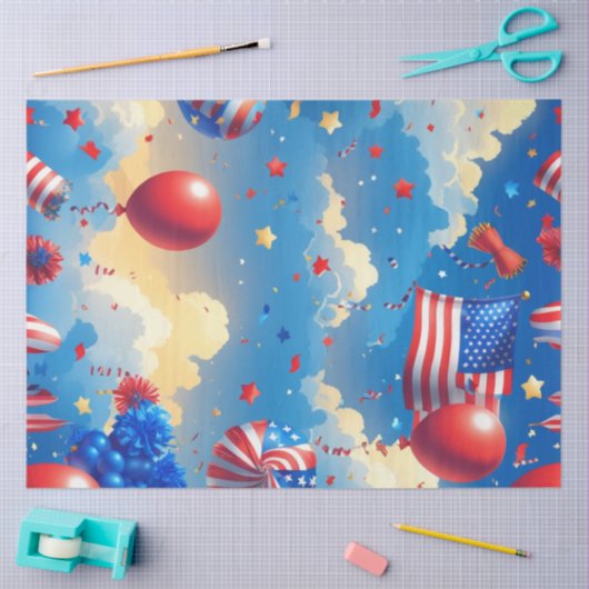 Boven de wolken tissuepapier (Craft)