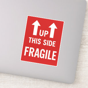 Boven deze zijde kwetsbaar verzendlabel sticker