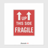 Boven deze zijde kwetsbaar verzendlabel sticker (Vel)