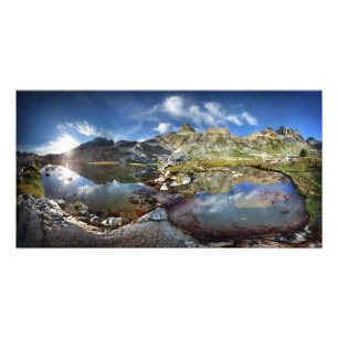 Boven Ediza meer onder de Minarets - Sierra Foto Afdruk