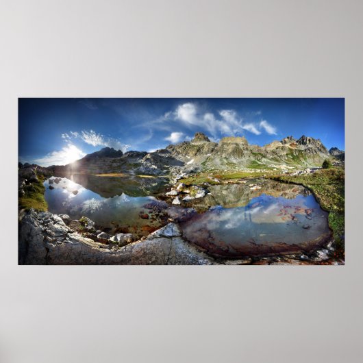 Boven Ediza meer onder de Minarets - Sierra Poster (Voorkant)