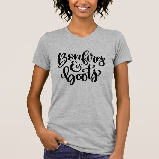 Boven en laarzen t-shirt (Voorkant)