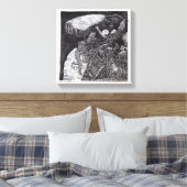Boven en Onder Canvas Afdruk (Insitu (Slaapkamer))