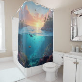 Boven en onder de Golf van Amerika Douchegordijn (In situ)