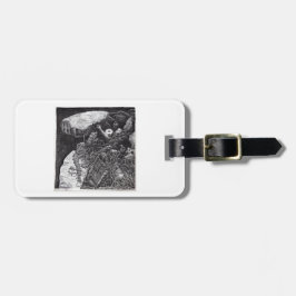 Boven en onder door Brian benson Bagagelabel