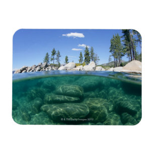 Boven en onder het meer van Tahoe Magneet