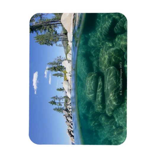 Boven en onder het meer van Tahoe Magneet (Verticaal)