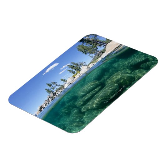 Boven en onder het meer van Tahoe Magneet (Linkerzijde)