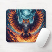 Boven en onder - Wise Owl Art Muismat (Met muis)