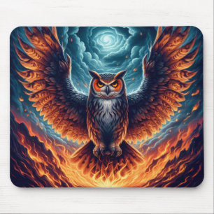 Boven en onder - Wise Owl Art Muismat