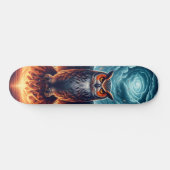 Boven en onder - Wise Owl Art Persoonlijk Skateboard (Horizontaal)