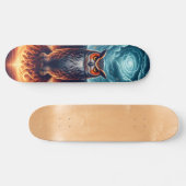 Boven en onder - Wise Owl Art Persoonlijk Skateboard (Horizontaal)