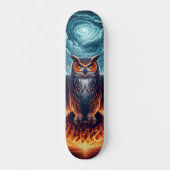 Boven en onder - Wise Owl Art Persoonlijk Skateboard (Voorkant)