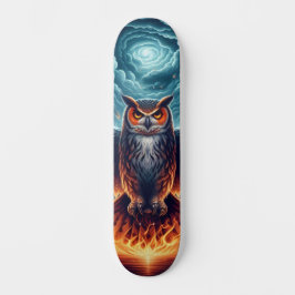 Boven en onder - Wise Owl Art Persoonlijk Skateboard