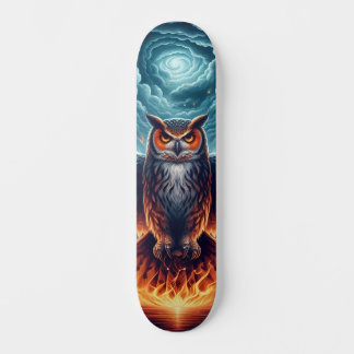 Boven en onder - Wise Owl Art Persoonlijk Skateboard