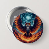 Boven en onder - Wise Owl Art Ronde Button 7,6 Cm (Voorkant /achterkant)