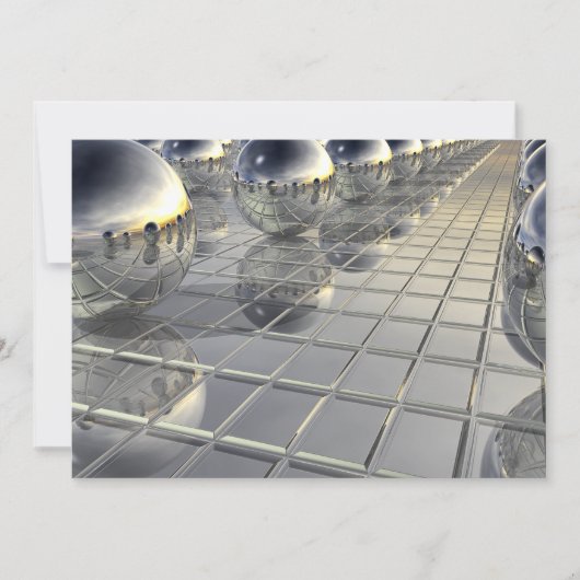 Boven en spiegels feestdagenkaart (Voorkant)