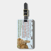 Boven en voorbij Afrika (Christine) Bagagelabel (Voorkant verticaal)