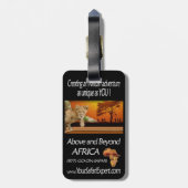 Boven en voorbij Afrika (Christine) Bagagelabel (Achterkant verticaal)