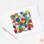 Boven- en weggebruikers vierkante sticker (Envelop)