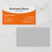 Boven gebogen - Oranje Visitekaartje (Voorkant / Achterkant)