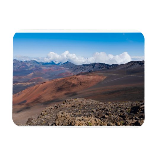 Boven Haleakala krater langs glijdende zandpad Magneet (Horizontaal)