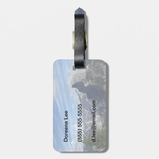 Boven halve koepel bagagelabel (Achterkant verticaal)