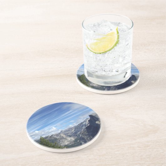 Boven halve koepel zandsteen onderzetter (Zijkant)