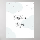 Boven het Moon Twinkle Star Custom-teken Poster (Voorkant)