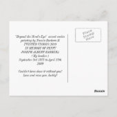 "BOVEN HET OOG VAN HET MIND" BRIEFKAART (Achterkant)