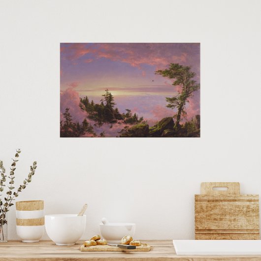 Boven het Poster Clouds (Keuken)