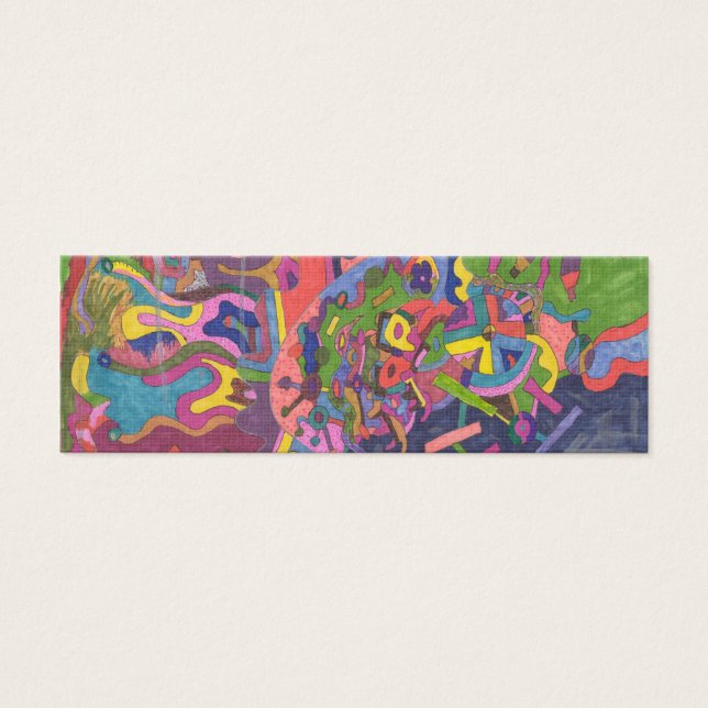 "Boven het Storm" Abstract Art Bladwijzer Mini Visitekaartjes (Voorkant)