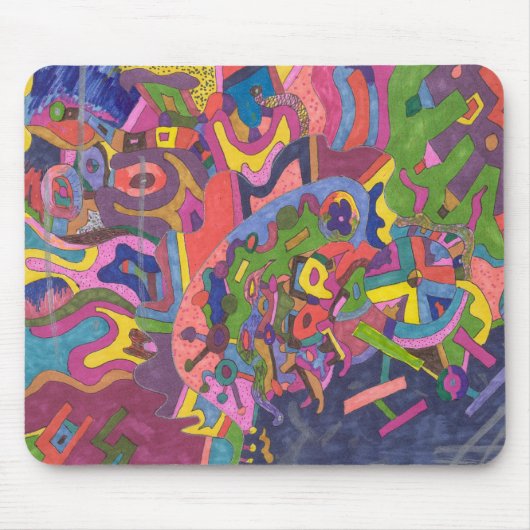 Boven het Storm, originele abstracte kunst Muismat (Voorkant)