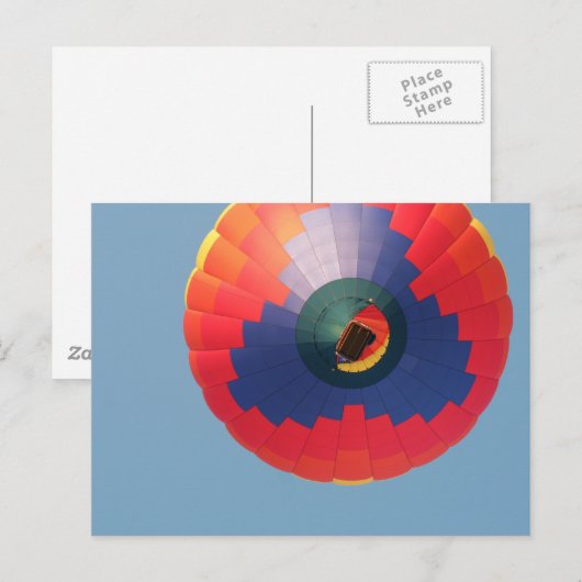 Boven: Hot-luchtballon Briefkaart (Voorkant / Achterkant)