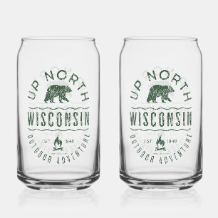 Boven in Wisconsin Blikvorm Glas