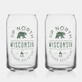Boven in Wisconsin Blikvorm Glas (Achterkant)