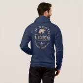 Boven in Wisconsin Hoodie (Achterkant volledig)