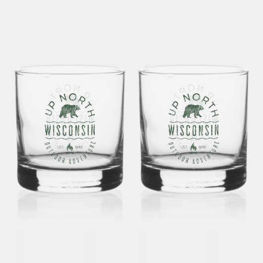 Boven in Wisconsin Whisky Glas (Voorkant)