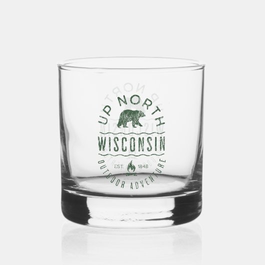 Boven in Wisconsin Whisky Glas (Voorkant)