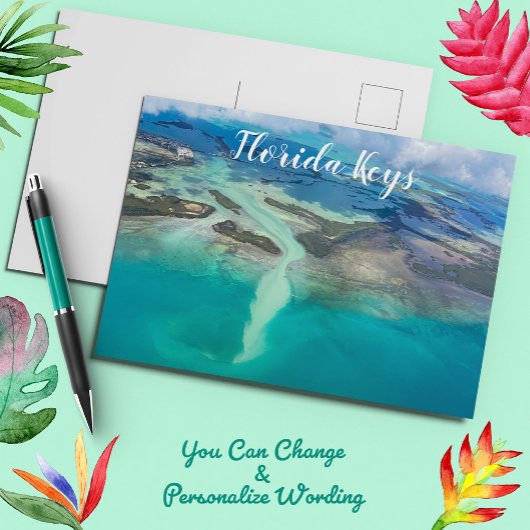 Boven Key West Florida vliegen Briefkaart