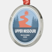 Boven-Missouri Wild en Scenic River Metalen Ornament (Links)