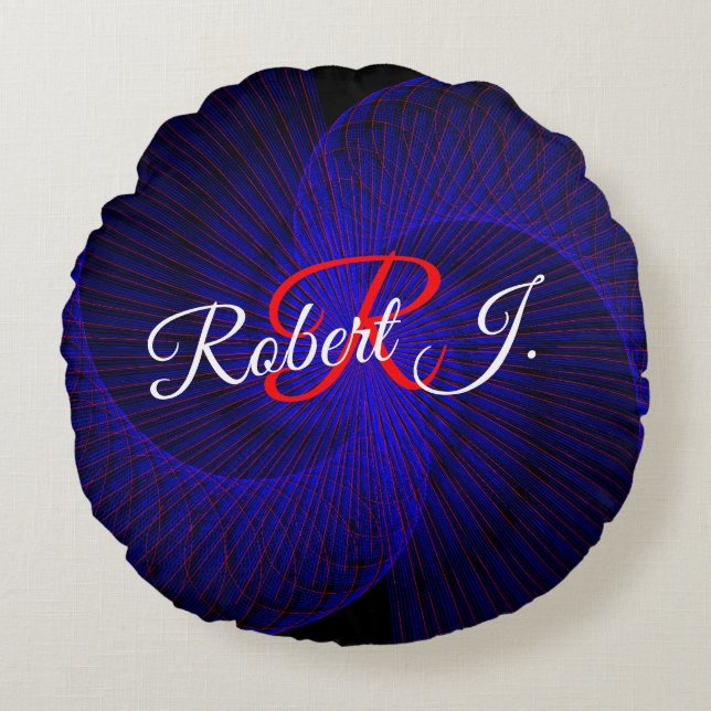 Boven-naar-beneden dubbele trechter geometrisch ro rond kussen (Voorkant)