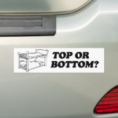 BOVEN OF ONDE .png Bumpersticker (Op auto)