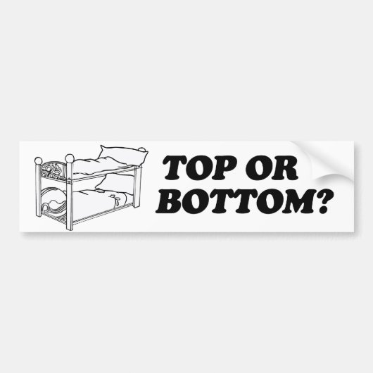 BOVEN OF ONDE .png Bumpersticker (Voorkant)