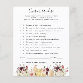 Boven of Onder | Baby Shower Spel