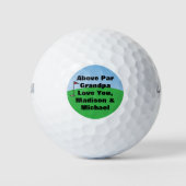 Boven par Gepersonaliseerde Aangepaste Golfballen (Voorkant)