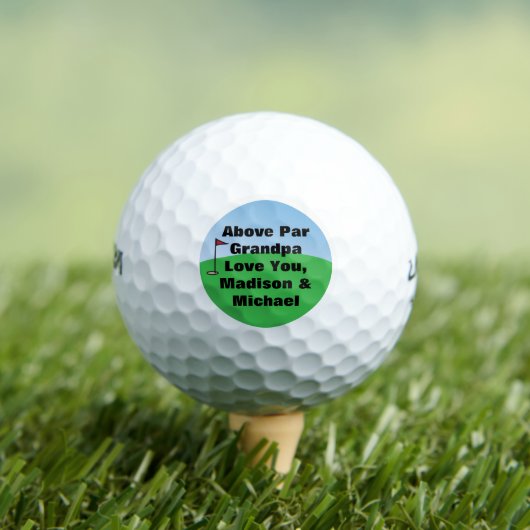Boven par Gepersonaliseerde Aangepaste Golfballen (Insitu Shirt)