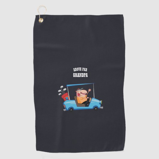 Boven PAR OPA - Grappige Golf Opa Golfer Golfhanddoek (Voorkant)