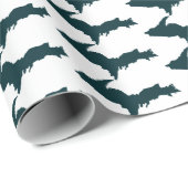 Boven schiereiland Michigan Wrapping Paper Cadeaupapier (Rol Hoek)